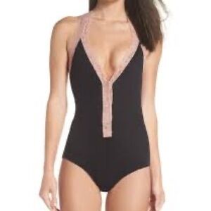 Free People Womens Lace Bodysuit
